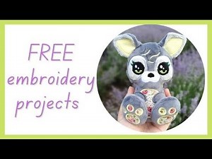 FREE beginner ITH machine embroidery toy designs ideas patterns files - Garden of Designs