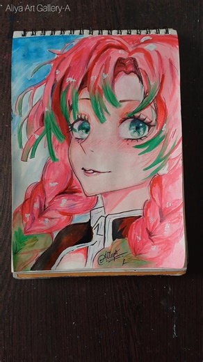 Painting MITSURI KANJORI | Demonslayer #fanartanime #animeeart #anime #mitsuri #demonslayerart