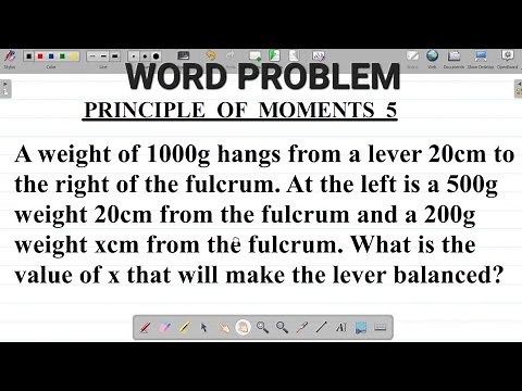 Principles of Moments 5 : Example and Application of the Principle of Moments for Equilibrium.