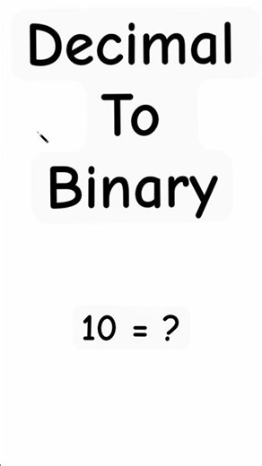 How to convert decimals to binary. #education #maths #shorts #coding #python