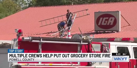 Small-town Kentucky grocery store loses all food in fire