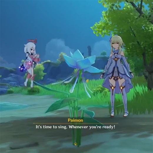 Aether and Lumine Singing Quest in Genshin Impact