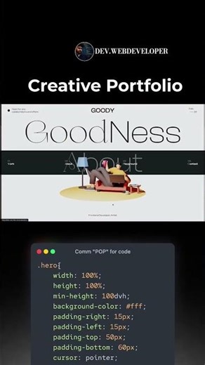creative Portfolio 🚀 | Creative Web Developer & Frontend Designer #shorts #viralshorts #javascript
