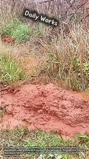 Geotechnical Fluid Dynamics and Soil Displacement in Horizontal Core Drilling #worker #process
