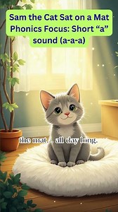 Sam the Cat Sat on a Mat | Phonics | Sound "a" | Preschool learning | English learning
