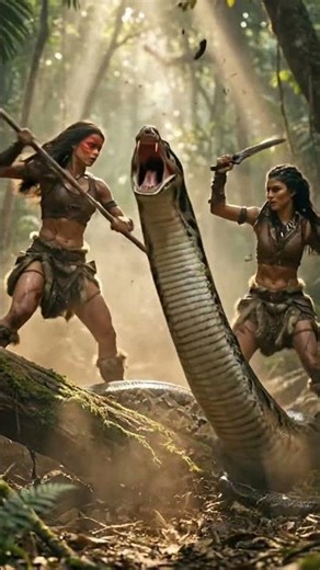 Lisa & Rose vs Giant Python | Brave Tribal Warriors Save a Child in the Jungle