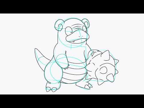 Como Desenhar Todas as Evoluções do Slowpoke 🦥👑🧪 | Slowpoke, Galar e Mega Slowbro