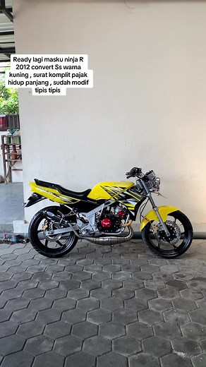 Motor Ninja R 2012 Convert SS Warna Kuning - Surat Komplit Pajak Hidup Panjang
