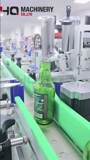auto labeling machine for beer bottles|YQ glass bottle neck and body two sided label applicator