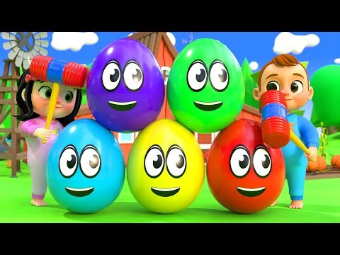 Learning Colors and Numbers Song | Colorful Eggs on the Farm | ZuZoo Nursery Rhymes & Kids Songs