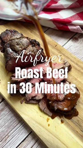 Perfectly Pink Airfryer Roast Beef Recipe in 30 Minutes