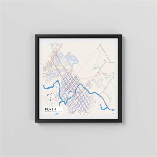 Perth, Ontario, Canada, Printable Map Art (digital Download) - Etsy