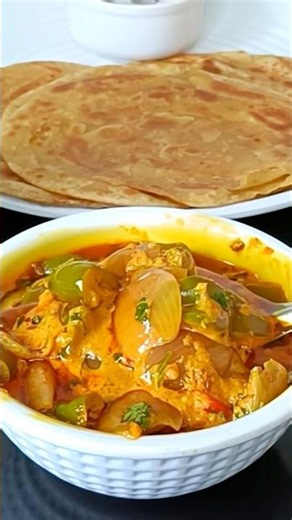 Restaurant-style capsicum curry now at home in minutes | Onion Capsicum Masala😋 #shorts #youtubes...