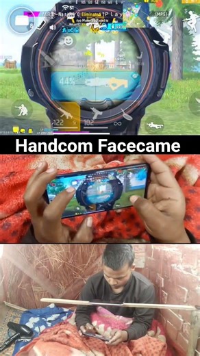 vs 4 Clutch in BR-Rank! ⚡ Facecam + Handcam Proof #freefire #dehatigamer #shorts