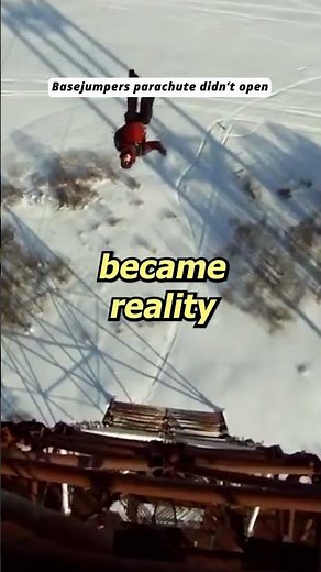 A basejumpers worst nightmare #basejumper #skydive #parachute #fail #failure