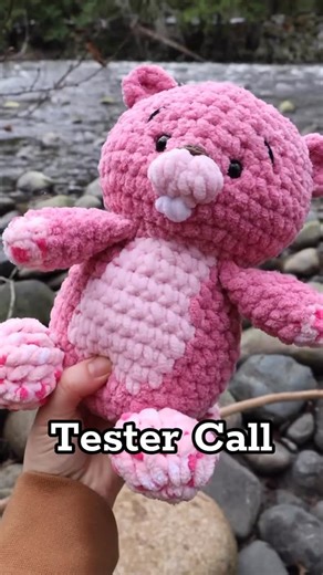 Rebecca on Instagram: "✨ Pattern Tester Call ✨ 🦫💗 Bramble the Beaver 💗🦫 I’ve been working on a new little friend, and he finally feels ready to wander out into the world… almost. Before Bramble makes his official debut, I’d love a few crocheters to help me test the pattern and make sure everything feels clear, cozy, and fun to follow. He’s a chunky, snuggly woodland buddy with that big flat tail, soft round belly, and the sweetest expression — the kind of plush th