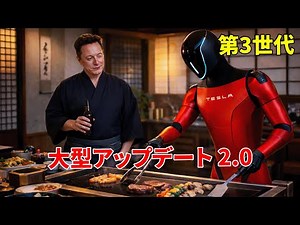 イーロン・マスクが新型テスラボット 2 0（オプティマス第3世代）を発表！デザインと機能が大幅にアップグレード！12月発売！