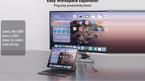 RUIZHI 4K Micro HDMI to USB-C Cable 3FT 4K 60Hz & 18Gbps - Nylon Braided Adapter with Aluminum Connectors for Micro HDMI Source to USB-C Display, MacBook/iPad Pro Mirroring (Office & Home Streaming)