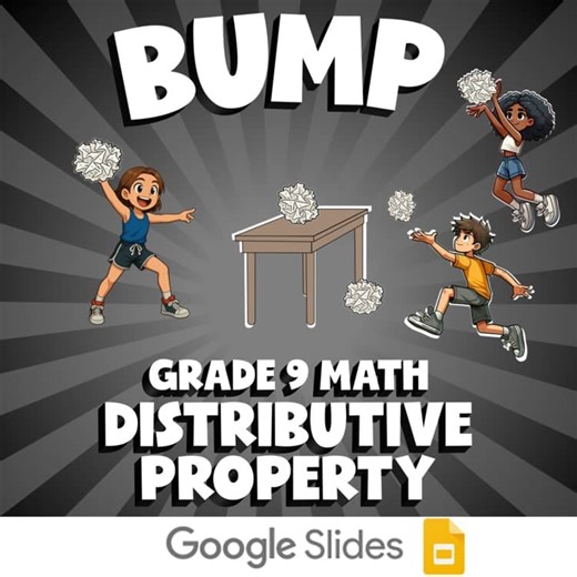 Distributive Property BUMP Math Game | No Prep Grade 9 Review