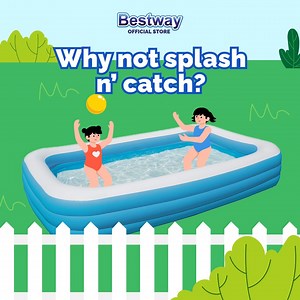 All good things come in twos! ☀️ 💦 Experience the splash n’ catch combo and enjoy #SummerTogetherWithBestway. Double the fun and get your own Bestway Play Balls and Rectangular Pool. 😉 Shop now from our official Lazada store: https://bit.ly/Bestway-Lazada 🛒 #EverydayBestway | Bestway