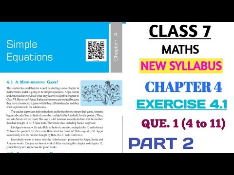 CLASS 7 MATHS CHAPTER 4 SIMPLE EQUATIONS EXERCISE 4.1 QUESTION 1 PART 2 (NEW BOOK) @nksclasses