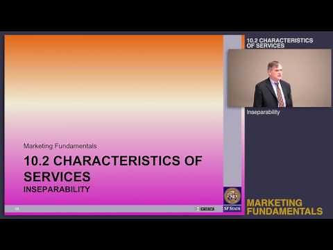 Topic 10.2 Characteristics of services - Inseparability