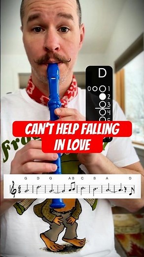 Recorder Songs Can't Help Falling in Love Elvis #recorder #tutorial