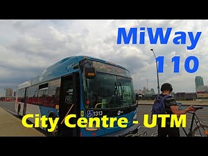 [4K] Mississauga MiWay Bus 110 Ride from City Centre to UTM Express