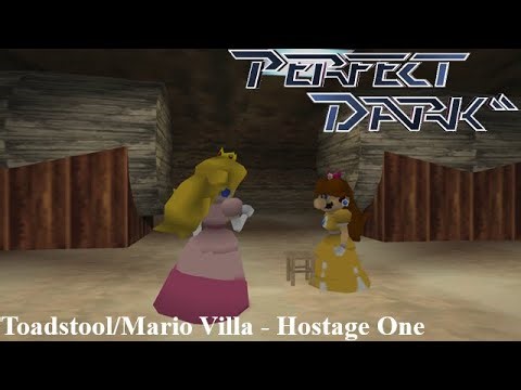 Perfect Dark with Mario Characters v1.3 (Walkthrough FR) Toadstool/Mario Villa - Hostage One (PA)