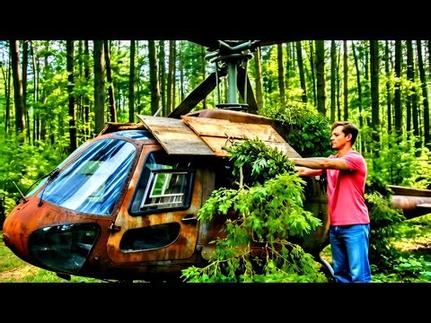 He Built a Secret VIP Shelter Inside an Abandoned Helicopter – You Won’t Believe This!