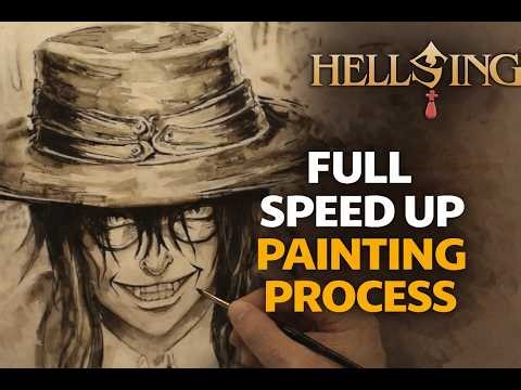 Alucard from Van Hellsing full drawing proccess!