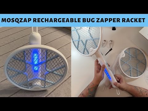 MOSQZAP Electric Rechargeable Bug Zapping Racket Review!