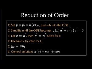 Reduction of Order Technique to Solve 2nd Order ODEs with Variable Coefficients