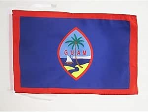 Guam Flag 18'' x 12'' cords - Guamanian SMALL flags 30 x 45cm - Banner 18x12 in - AZ FLAG
