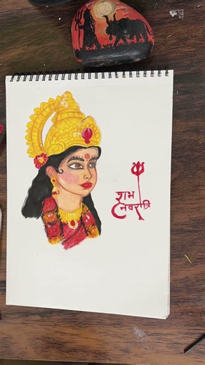 Navratri special Durga Maa Art🎨🔱 #durgamaa #piyushcreationn