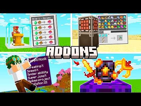 🔥5 INSANE ADDONS that will CHANGE your Minecraft Bedrock! (MCPE, Xbox, PS5, Win10)