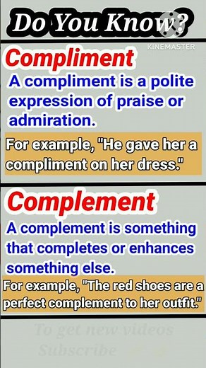 compliment vs complement, difference between complement and compliment with meaning and examples
