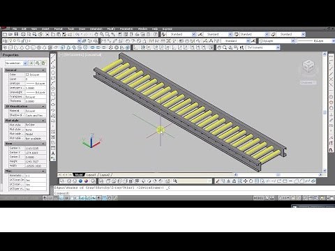 Autocad 2012 Tutorial Make Frame conveyor 2d To 3D