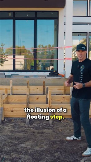 The Build Show on Instagram: "Mike from @greenside_design_build walks through the process of building floating concrete front steps and installing a fiberglass pool. He shows how careful formwork, lighting integration, and precision pours create the floating illusion, then dives into every stage of the pool install—from excavation and crane placement to leveling, plumbing, and drainage for long-term durability. A detailed look at craftsmanship, planning, and precision that delivers expert result