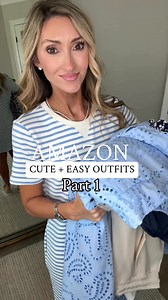 Comfy cute! Yesss please! Comment EASY to shop! #casualoutfits #comfystyle #momstyle #shirtdress #classystyle #vacationoutfit #elevatedstyle #fashionover40 | Steph.slater.style