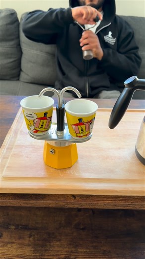 AboveAverage on Instagram: "Double Mini Espresso Moka pot….this isn’t enough coffee. @bialetti_america . . . . . #coffee #urban #pov #coffeebeans #fyp #coffeetime #coffeeholic #latte #drink #espresso #moka #mokapot #pot #hand #espresso #bialettimoka"