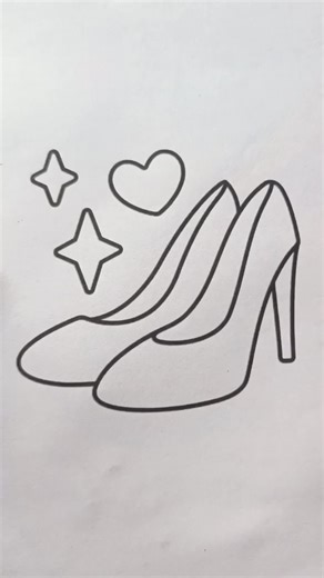 Cute Girl Shoes Coloring Activity