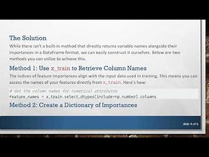Getting Feature Importances with Variable Labels in Python