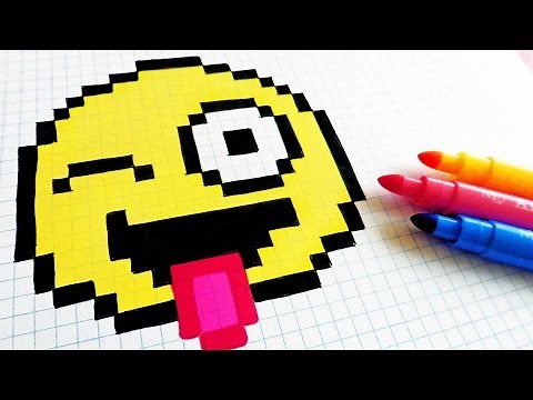 Handmade Pixel Art - How To Draw Emoji #pixelart