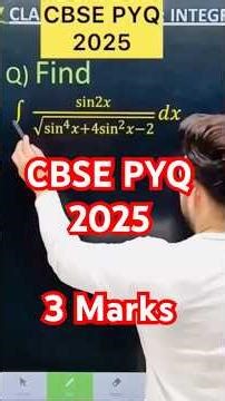 Q) Integration ∫ sin2x /√(sin^ 4 x+4 sin ^2 x-2 ) dx#cbse #maths #cbse2026 #cbse2024 #cbse2026
