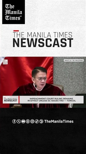 Impeachment Court ruling remains in effect unless SC issues TRO — Tongol