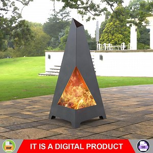 Triangular Pyramid Fire Pit, Digital Product, Files DXF, SVG for CNC, Plasma, Laser, Waterjet. Garden Fireplace, Metal Art, Firepit, Metal - Etsy