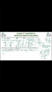 9th Maths chapter 11 Surface Area & Volumes #shorts #supportmaterialsolution #importantquestions