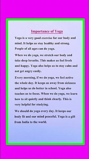 Essay On Importance of Yoga in English || Importance of Yoga Essay in English