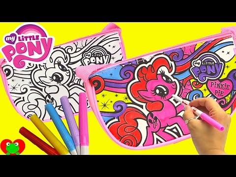 My Little Pony Pinkie Pie Coloring Purse with Shopkins Season 7 Surprises